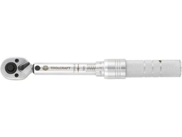 TOOLCRAFT 819161-ISO Vääntömomenttiavaimet Kalibrointi (ISO) mukaan Käännettävällä räikällä 1/4 (6,3 mm) 1 - 6 Nm