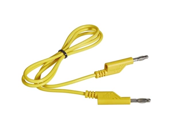 VOLTCRAFT Prøveledning Lamelstik 4 mm Lamelstik 4 mm 1.00 m Gul 1 stk