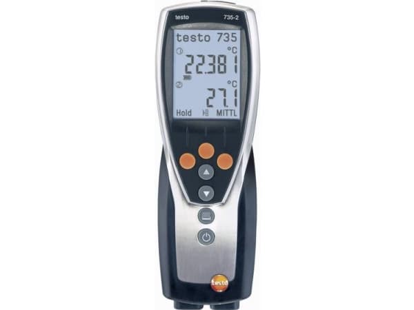 testo 735-2 Temperatur-måleudstyr Kalibrering efter (ISO) -200 - +1370 °C Sensortype K, Pt100
