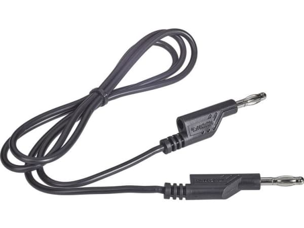 VOLTCRAFT Prøveledning Lamelstik 4 mm Lamelstik 4 mm 1.00 m Sort 1 stk