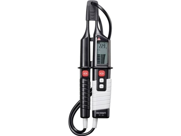 VOLTCRAFT VC 64 To-polet spændingstester Kalibreret (ISO) CAT III 1000 V, CAT IV 600 V Akustik, LCD, LED