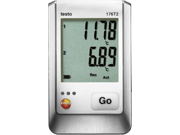 testo 176 T2 Temperatur-datalogger Kalibreret (ISO) Mål Temperatur -50 til +400 °C