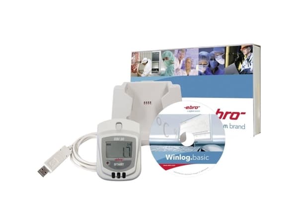 ebro EBI 20-TH1-Set Multi-datalogger Mål Luftfugtighed, lämpötila -30 til +70 °C 0 til 100 % rF 0 til 100 % rF