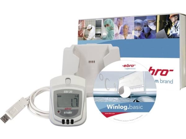 ebro EBI 20-TH1-Set Multi-datalogger Mål Luftfugtighed, lämpötila -30 til +70 °C 0 til 100 % rF 0 til 100 % rF