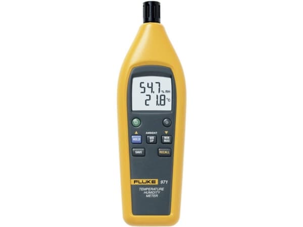 Fluke 971 Luftfugtighedsmåler (hygrometer) Kalibreret (ISO) 10 % rF 90 % rF Dataloggerfunktion, Dugpunkts/skimmelsvampsvisning