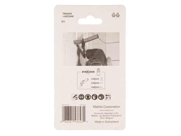 Makita sahanterä 32mm - Multicut bimetal terä t/metalli, Starlock, Aiz32Ab