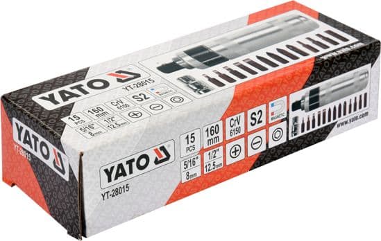 Yato slagskruvmejsel, metall med utbytbara bitar (YT-28015)