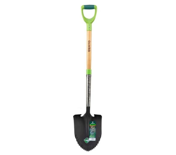 Verto 15G001, Lapioliitin, Musta, Vihreä, Puu, Round point, Ergonominen, D-muotoiltu, 29 cm
