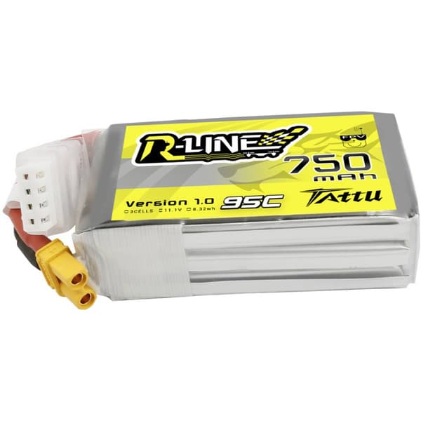 Tattu RC Batteripack (LiPo) 11.1 V 750 mAh Antal celler: 3 95 C Softcase