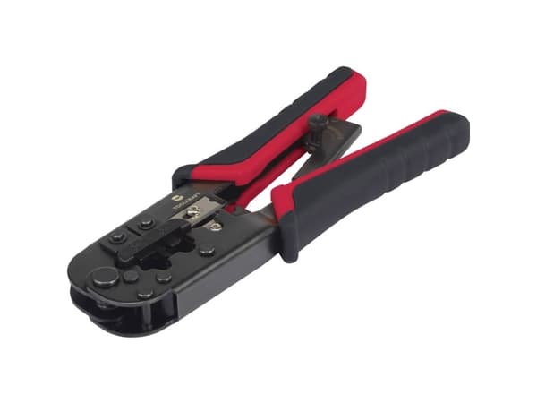 TOOLCRAFT TO-6850977 Crimp- och strippverktyg Modulär kontakt (Western connector) Inkl. strippverktyg RJ11, RJ12, RJ45