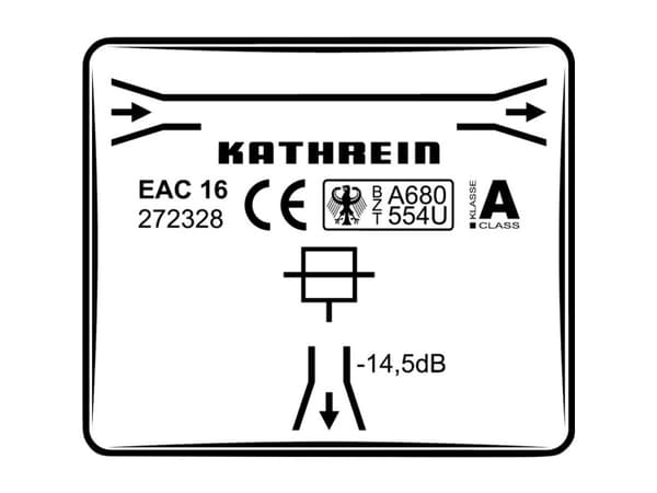 Kathrein EAC 16, 75 O, 0,15 - 2150 MHz, 1 stykker, 88,5 mm, 30 mm, 75 mm