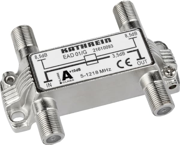 Kathrein EAD 01/G, 75 O, 5 - 1218 MHz, Hopea, Sinkki, F, 73,6 mm