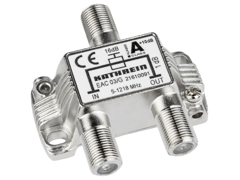 Kathrein EAC 03/G, 75 O, 5 - 1218 MHz, Silver, Zink, F, 51,6 mm