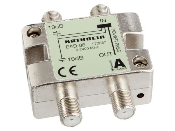Kathrein EAD 08, Kabelspillter, 5 - 2400 MHz, Sølv, 5,5 dB, 1 stykker, F