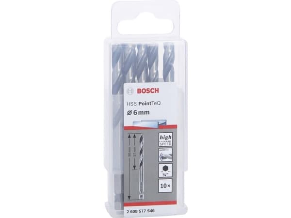 Bosch METALBOR POINTTEQ HEX HSS-R 6X98MM 10STK