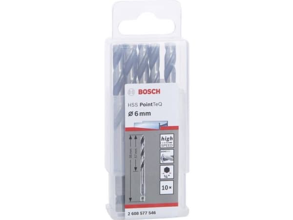 Bosch METALBOR POINTTEQ HEX HSS-R 6X98MM 10STK