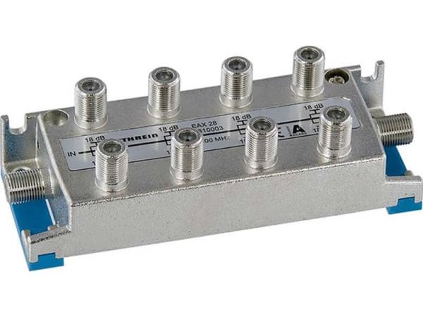 Kathrein 21610102, 2 ingångar, 8 utgångar, 5 - 1218 MHz, 6,6 - 8 dB, 40 dB, 30 dB