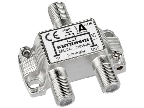 Kathrein EAC 04/G, 75 O, 5 - 1218 MHz, Silver, Zink, F, 51,6 mm