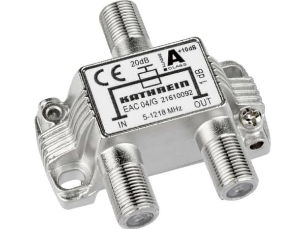 Kathrein EAC 04/G, 75 O, 5 - 1218 MHz, Silver, Zink, F, 51,6 mm