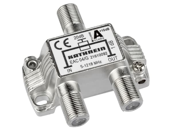 Kathrein EAC 04/G, 75 O, 5 - 1218 MHz, Silver, Zink, F, 51,6 mm