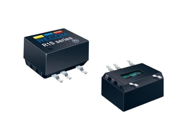 Recom International 10014255 R1S-0515 1 W DC/DC-muunnin R1S-0515 5 Vdc 15 Vdc 66 mA 1 W 1 W