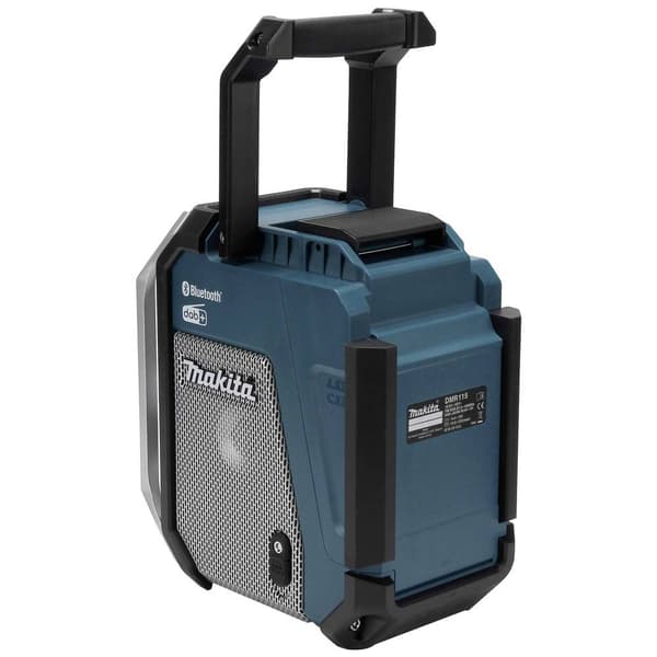 Byggarbetsradio Makita DAB, DAB+ Stänkvattenskyddad, Stötsäker Turkos, Svart, Silver