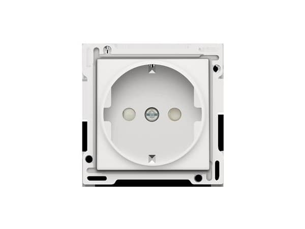 Lock för Schuko-uttag med stiftlås, vitt