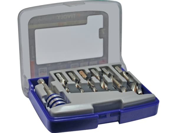 Tivoly Yhdistelmä kierteityssarja FTH 1/4" varsi M3-M10 + magneettipidike Half-Box -laatikko