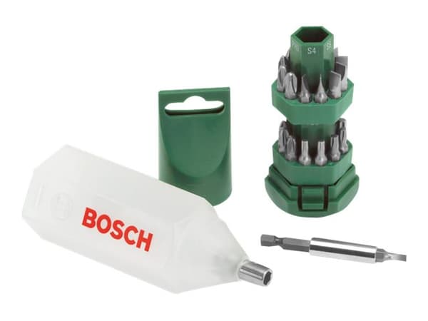 Bosch Big-Bit - Spissett for skrutrekker - 25 deler - torx, phillips, pozidriv, slot - lengde: 25 mm