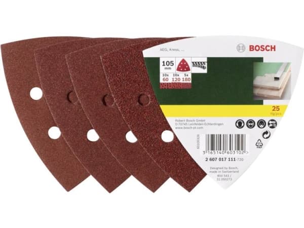 Bosch SLIBEBLAD, DELTA, 93MM, P240, 6 H, 25 STK