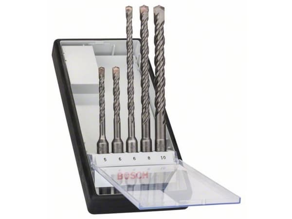 Bosch SDS-plus-5 Robust Line - Borsett - 5 deler - 5 mm, 6 mm, 8 mm, 10 mm - SDS-plus - lengde: 115 mm, 165 mm