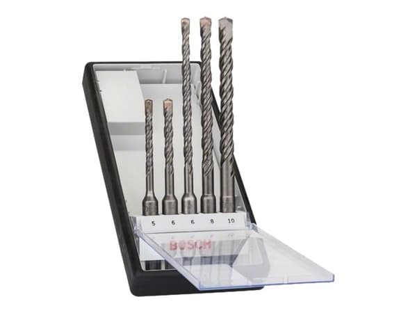 Bosch SDS-plus-5 Robust Line - Borsett - 5 deler - 5 mm, 6 mm, 8 mm, 10 mm - SDS-plus - lengde: 115 mm, 165 mm