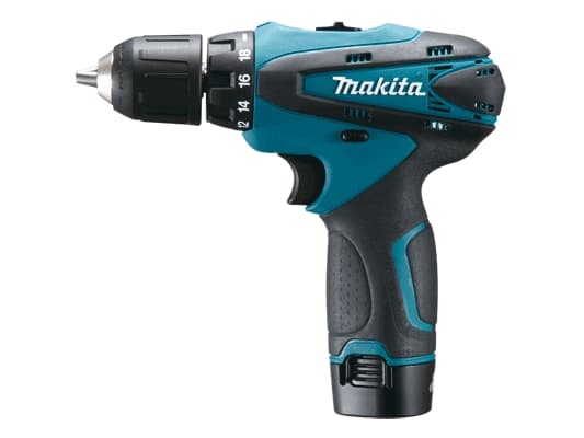 Makita DF330DWE - Porakone/porakone - akkuporakone - 2-nopeuksinen - avaimeton porakori 10 mm - 24 N-m - 2 akkua - 10,8 V