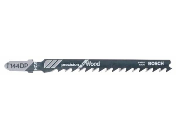 Bosch T 144 DP - Sahanteräsarja - puulle, lastulevylle, vanerille - 5 kpl - pituus: 100 mm