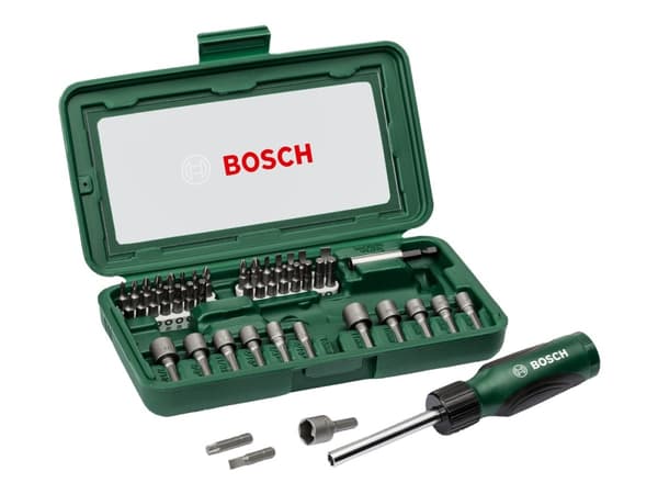 Bosch - Skrutrekker med spissett - 46 deler - inn boks
