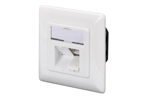 DIGITUS DN-9008-1 - Innbygd utgang - CAT 6a - STP - RJ-45 X 2 - ren hvit, RAL 9010