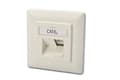 Miniatyrbilde 2 av 5: DIGITUS DN-9008-1 - Innbygd utgang - CAT 6a - STP - RJ-45 X 2 - ren hvit, RAL 9010