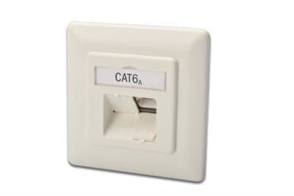 DIGITUS DN-9008-1 - Innbygd utgang - CAT 6a - STP - RJ-45 X 2 - ren hvit, RAL 9010