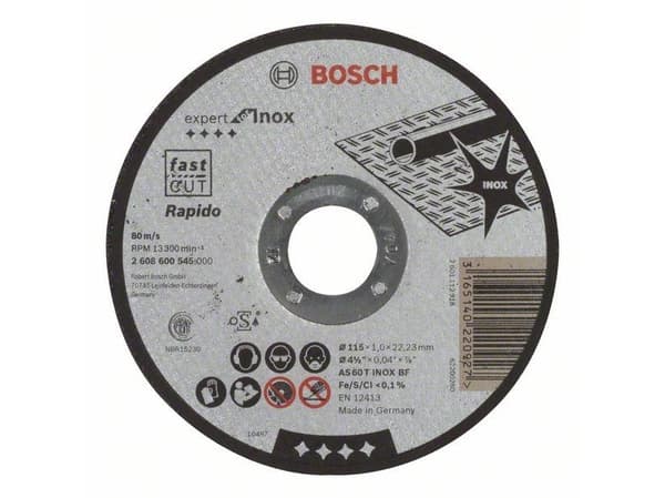 Bosch leikkuukiekko - ruostumaton teräs / teräs - 115X1,0MM