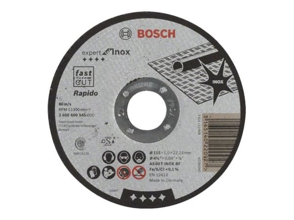 Bosch leikkuukiekko - ruostumaton teräs / teräs - 115X1,0MM