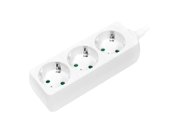 LogiLink LPS205, 1,4 m, Tyyppi F, Valkoinen, TÜV & GS, 3 AC-pistorasia(a), 250 V