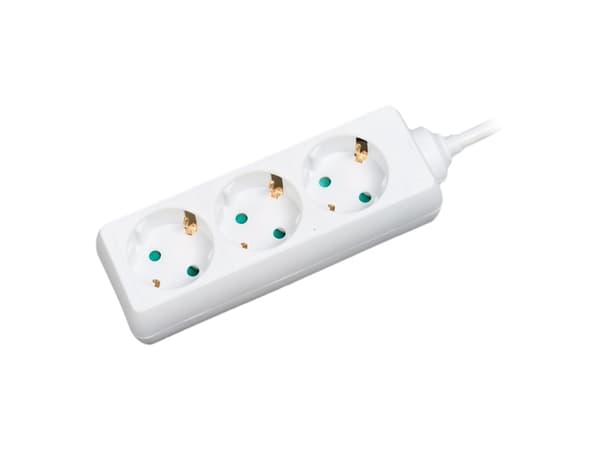 LogiLink LPS205, 1,4 m, Tyyppi F, Valkoinen, TÜV & GS, 3 AC-pistorasia(a), 250 V