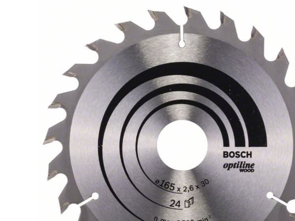 Bosch RUNDSAVKLINGE OPTILINE 165X2,6X30MM 24T