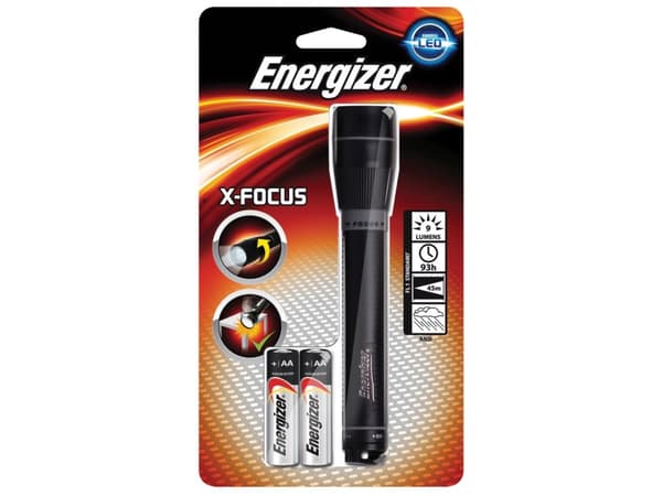 Energizer ENX-FOCUS02, Käsikokoinen taskulamppu, Musta, Muovi, 1 m, IPX4, LED