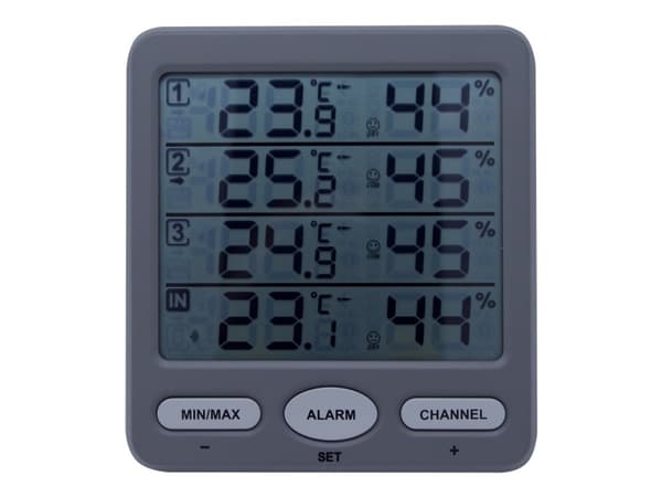 TFA Klima-Monitor - Värmehygrometer - digital - grå