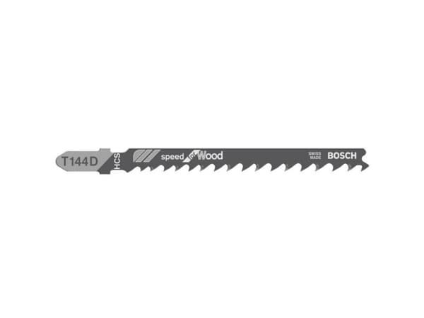 Bosch speed for Wood T 144 D - Sagblad - for kartong, kryssfinér, fiberplate, bløtt tre - lengde: 100 mm