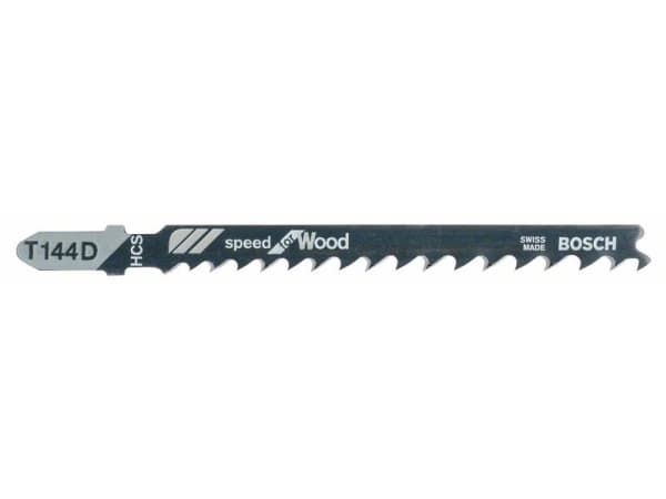 Bosch speed for Wood T 144 D - Sticksågblad - för spånskiva, plywood, fiberplatta, mjuka träslag - 5 delar - längd: 100 mm