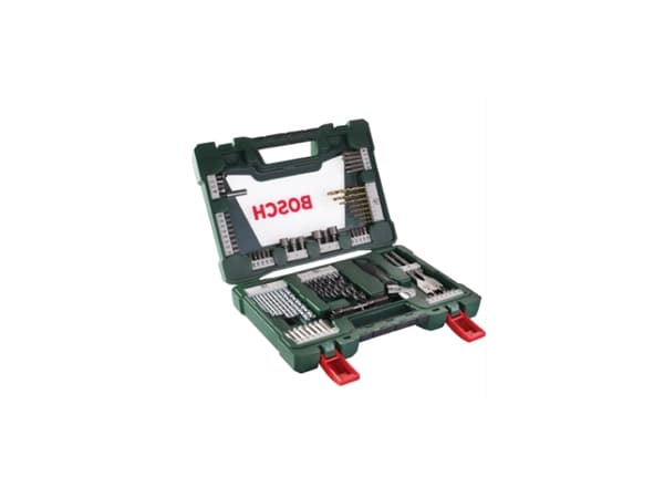 Bosch V-Line - Ruuvinväännin, poranterä ja hylsysarja - puulle, metallille, kivelle - lapakärki - torx, phillips, pozidriv, hex, slot - 6 mm, 7 mm, 8