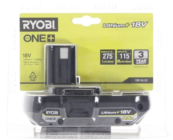 Ryobi RB18L25 Batteri Li-Ion 2,5 Ah CDON