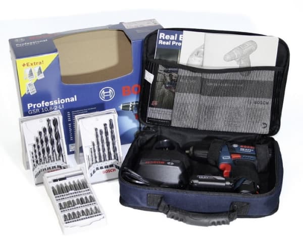 Bosch GSR 10.8-2-LI, Boremaskin med pistolgrep, 1,9 cm, 1 cm, 400 RPM, 1300 RPM, 15 Nm